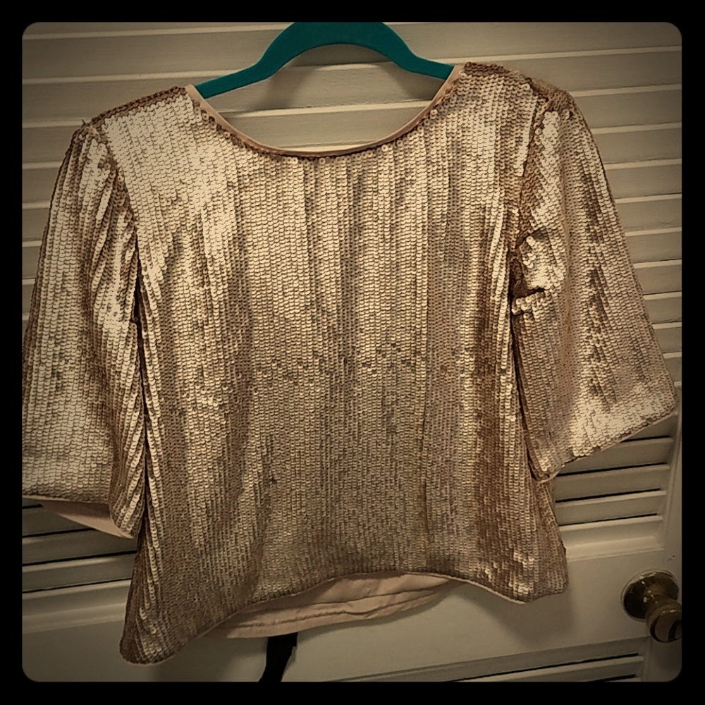 Cropped sequin blouse